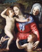 Agnolo Bronzino The Madonna and Child with Saint John the Baptist and Saint Anne oil painting